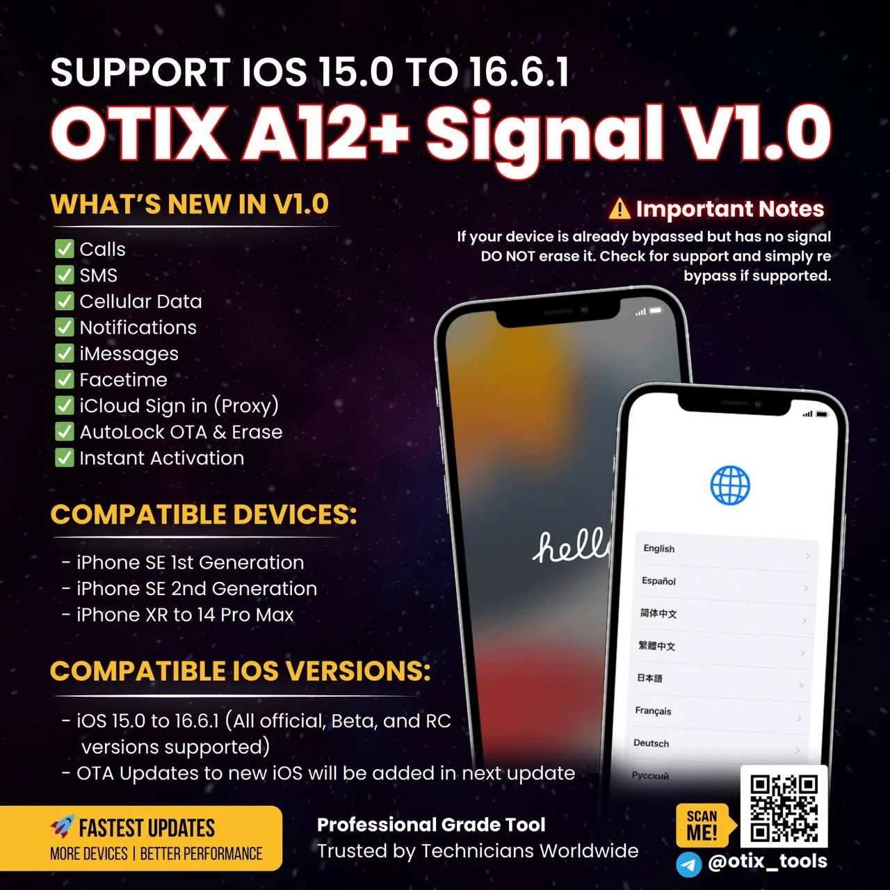 OTIX TOOLS - Bypass iCloud iPhone / iPad OTIX TOOLS - Bypass iCloud iPhone / iPad