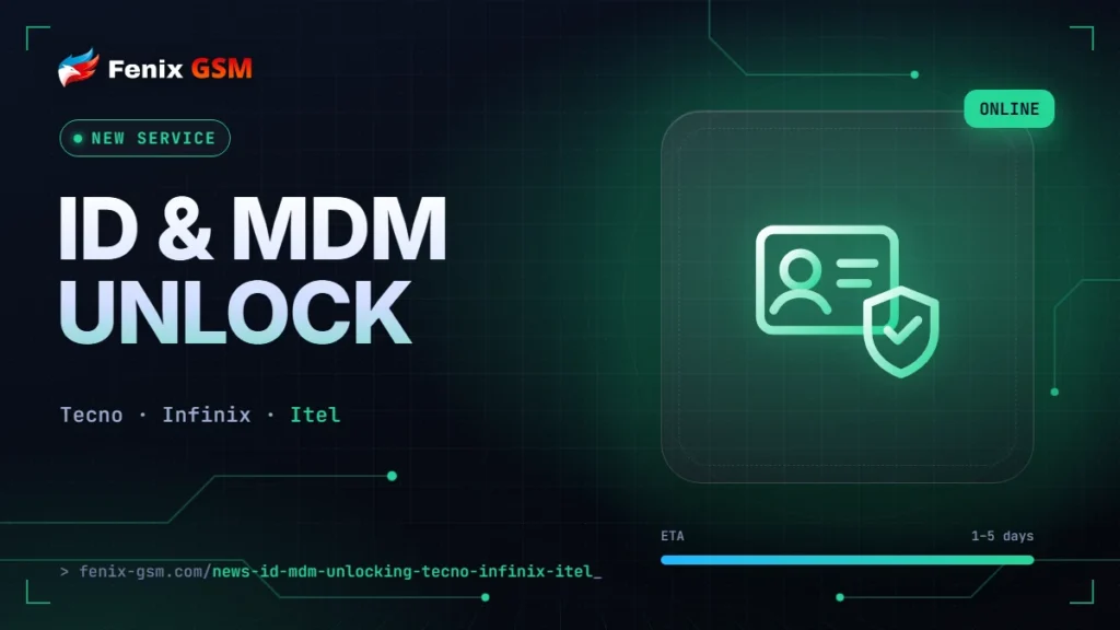 🆔 Принимаем заказы на разблокировку ID и MDM: все модели Tecno, Infinix, Itel